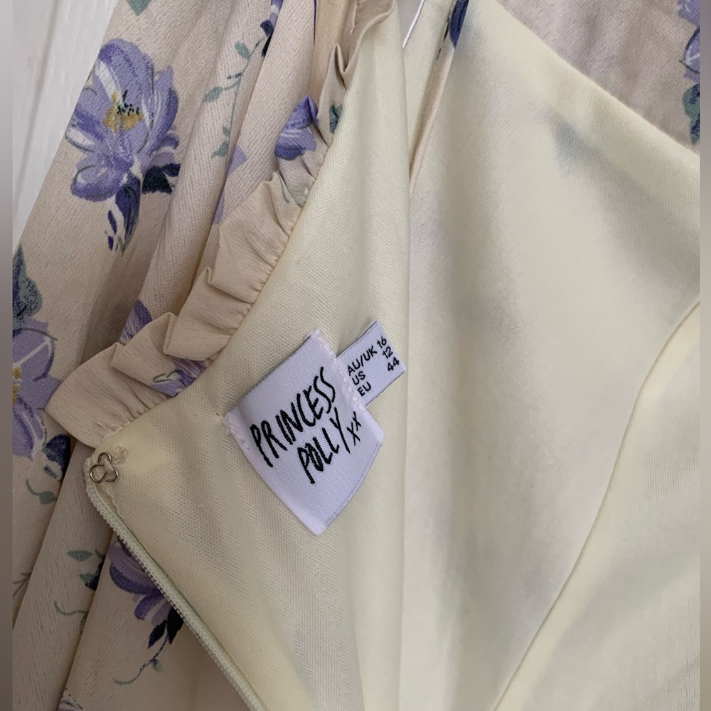 NWOT Princess Polly Yellow Purple Clementine Floral TieBack Romper Playsuit - 12 - Picture 9 of 9